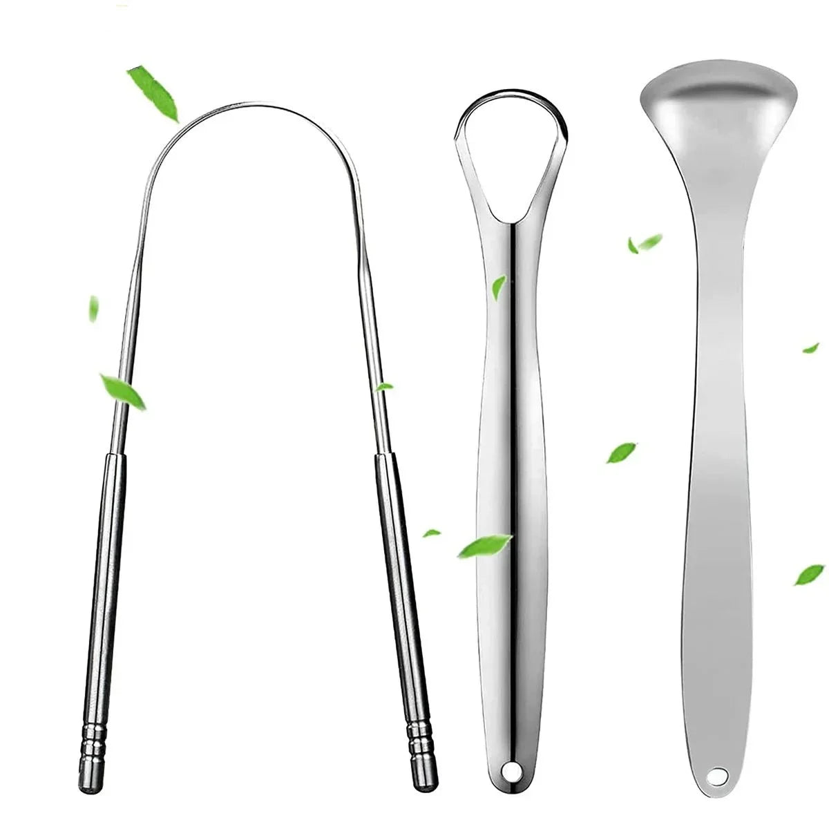 Stainless Steel Tongue Scraper – Durable Bad Breath Cleaner