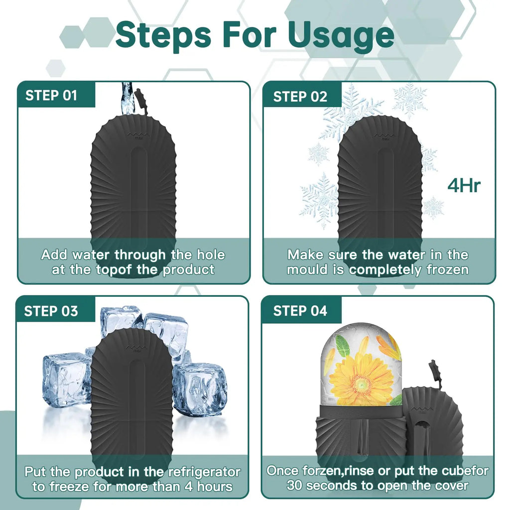 Ice Face Roller & Gua Sha Set for Cooling Facial Massage