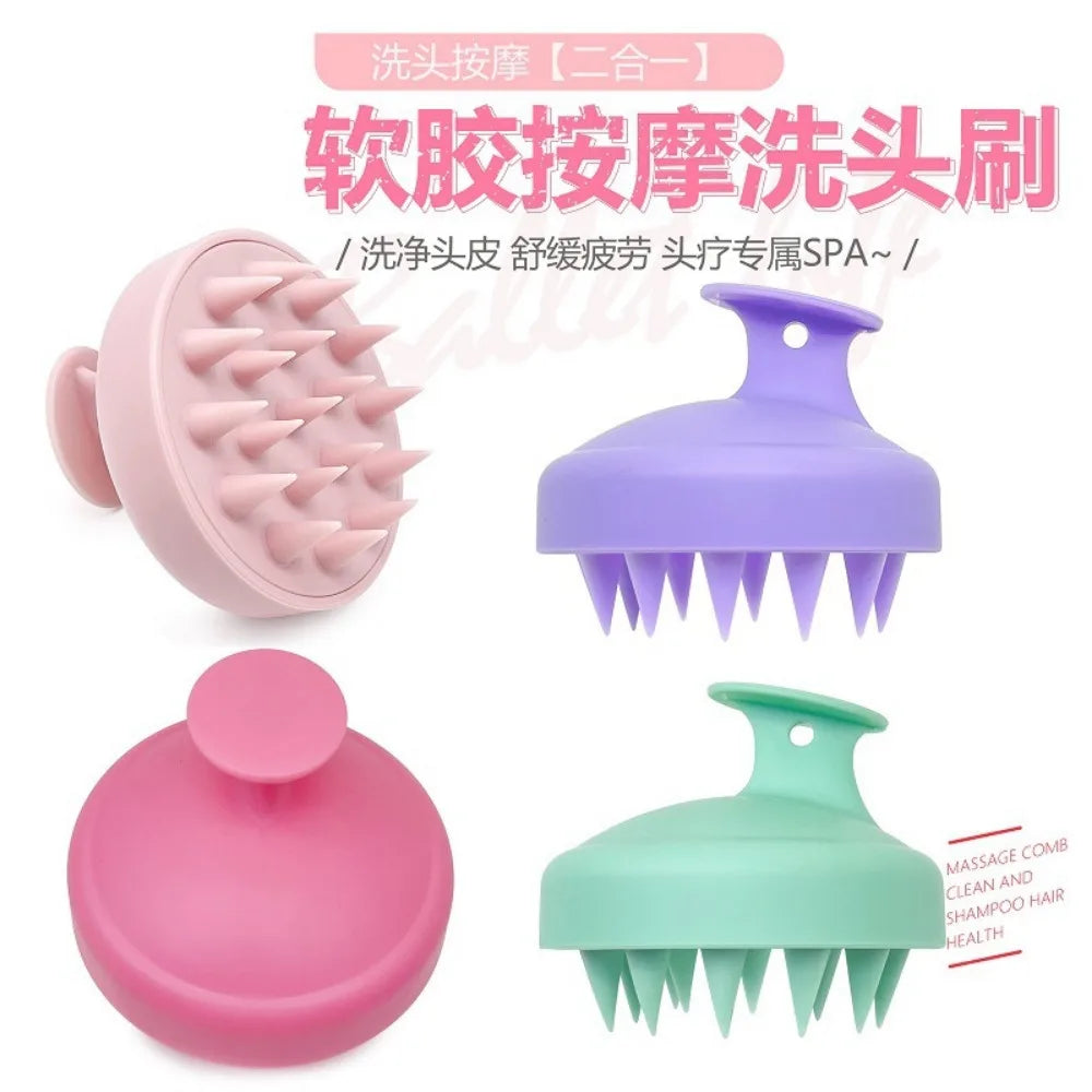 Silicone Scalp Shampoo Brush – Manual Head Massager