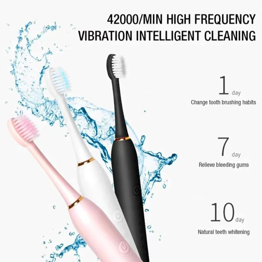 Rechargeable Sonic Electric Toothbrush – 6 Cleaning Modes