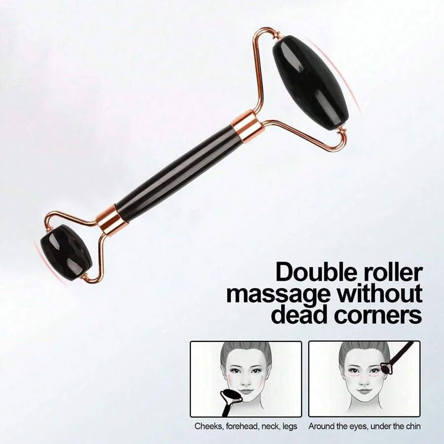 Ice Face Roller & Gua Sha Set for Cooling Facial Massage
